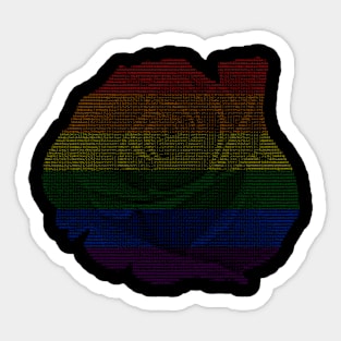 Pride Ascii Rose Sticker